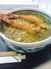 あづまやの「海老カレーうどん」